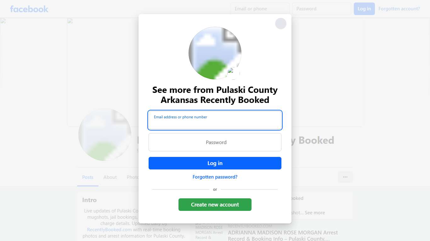 Pulaski County Arkansas Recently Booked Facebook